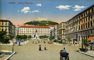 Napoli Piazza Municipio, inizio XX secolo (cartolina) da Unbekannter Künstler