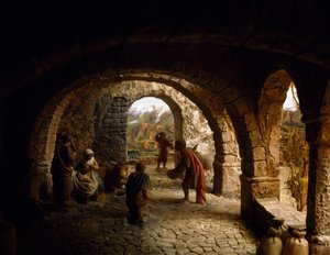 Natività, diorama della natività, Spagna, XX secolo da William M. Timlin