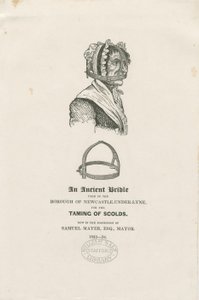 Newcastle-under-Lyme - Museruola per brontolone: incisione su legno, c.1833-4