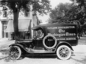 Camion dei giornali, Stati Uniti, c.1919 (foto in b/n)