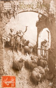 Felice anno, Saluti, Bergere, Pecore da William M. Timlin