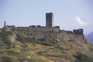 Vecchia rovina di un edificio, Castello St. Germain, Montjovet, Valle d