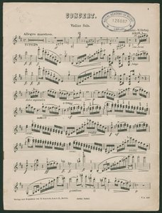 Concerto per violino n. 1, op. 6 di Paganini da Unbekannter Künstler