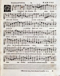Pagina di spartito musicale di Cantium Canticorum Salomonis di Penderecki (c.1970-1973)