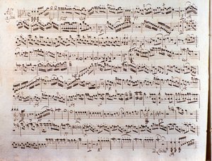 Pagina di spartito musicale di una Sinfonia concertante di Pleyel da Unbekannter Künstler