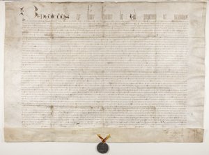 Bolla papale che conferma la carta del vescovo Henry Wardlaw, recto da Unbekannt