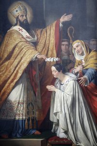 Chiesa di Saint-Medard: Saint Medard incorona una giovane virtuosa di Louis Dupre (1837) da Unbekannt