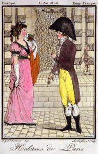 Abitanti di Parigi nel 1806. 1810 (incisione) da Unbekannter Künstler