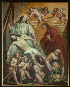 Chiesa parrocchiale (Onze-Lieve-Vrouw Hemelvaartkerk). Interno. da Unbekannter Künstler
