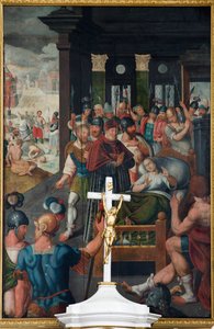 Chiesa parrocchiale (Parochiekerk Sint-Michiel, Cornelius en Ghislenus). Interno. da Unbekannter Künstler