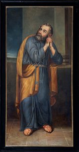 Chiesa parrocchiale (Parochiekerk Sint-Pieter). Dipinto. San Pietro. da Unbekannter Künstler