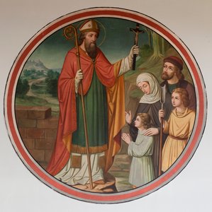 Chiesa parrocchiale (Sint-Denijs-Boekel, parochiekerk Sint-Denijs). Navata sud. Un affresco.