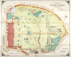 Piano del Crystal Palace e dei giardini, Sydenham da Unbekannt