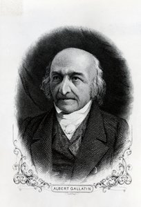 Ritratto di Albert Gallatin (1761-1849) (incisione) da Unbekannt
