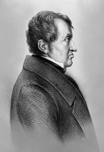 Ritratto di Andre-Marie Ampere (1775-1836), fisico e matematico francese, uno dei fondatori della scienza dell
