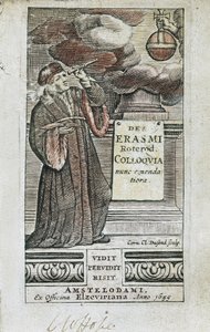 Ritratto di Erasmo incluso nella prima pagina di 