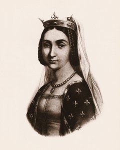 Ritratto di Giovanna di Francia o Valois (1464-1505) Regina di Francia. Incisione da Unbekannter Künstler