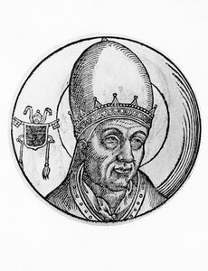 Ritratto di Giovanni III, 61º Papa della Chiesa Cattolica, incisione da William M. Timlin