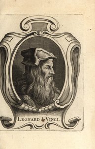Ritratto di Leonardo da Vinci, artista del Rinascimento italiano da Unbekannter Künstler