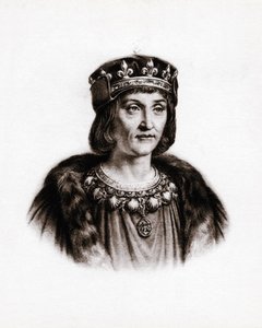 Ritratto di Luigi XII (1462-1515), Re di Francia. Incisione da Unbekannter Künstler