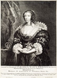 Ritratto della regina Enrichetta Maria de Bourbon