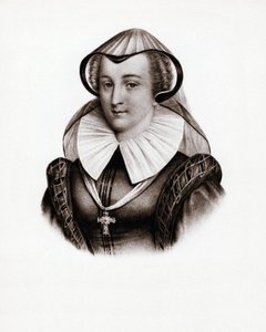 Ritratto della regina di Francia Maria Stuarda (Maria I di Scozia) (1542-1587). Incisione del XIX secolo da Unbekannter Künstler