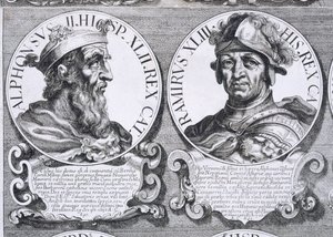 Ritratti di Alfonso II e Ramiro I (litografia) da Unbekannt