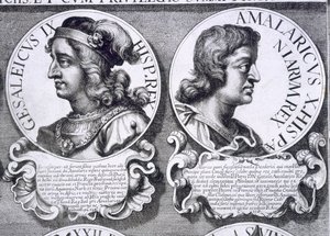 Ritratti di Gesalec e Amalarico (litografia) da Unbekannt