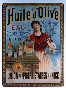 Poster pubblicitario per olio d