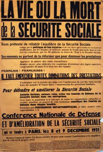Poster della CGT (Sindacato Francese) per una conferenza sulla Sécurité Sociale da Unbekannt