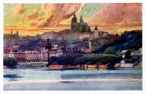 Praga: Castello e Accademia di Straka da Unbekannter Künstler