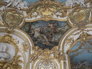 Psiche raccolta da Zefiro. Dipinto di Charles Joseph Natoire (1700-1777) da Unbekannt