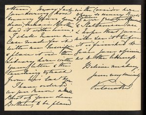 Regina Vittoria - lettera manoscritta a Miss Mary Augusta Gordon, ringraziandola per la bibbia ricevuta in regalo da Unbekannter Künstler