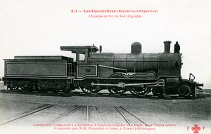 Carrozza ferroviaria delle ferrovie del Sud Argentina da Unbekannter Künstler