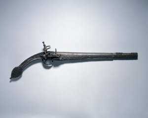 Pistola a pietra focaia con serratura a miquelet "a coda di topo", Balcani, fine 1700-inizio 1800 da Unbekannt