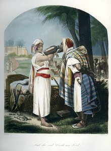 Rebecca che dà acqua al servo di Isacco - Bibbia da Unbekannter Künstler