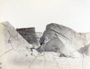 Floe-Bergs recentemente formati, che mostrano la vecchia linea di galleggiamento, durante la spedizione artica del capitano George Nares