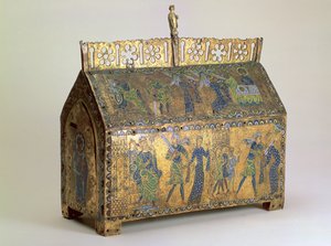 Cofanetto reliquiario con scene della vita di Santa Valeria, Limoges, c.1175 da Unbekannt