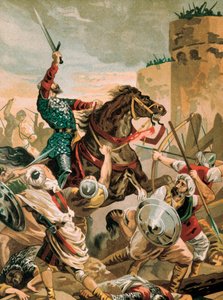 Rappresentazione di Cid, Rodrigo Diaz de Vivar (1043-1099), cavaliere spagnolo eroe della Reconquista durante l