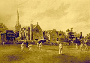 Scuola di Repton dal campo di cricket da Unbekannter Künstler