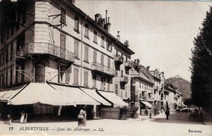 Albertville: vista del Quai des Allobroges