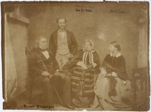 Robert Stephenson, ingegnere meccanico e civile inglese, e famiglia, c 1850s da Unbekannt