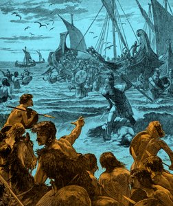 Invasione romana della Britannia - illustrazione dei primi del XX secolo da Unbekannter Künstler