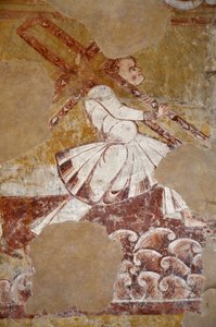 Arte romanica: Simone di Cirene porta la croce di Cristo. (dettaglio) da Unbekannter Künstler