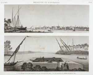 Rosetta e la foce del Nilo, Egitto, c 1798 da Unbekannt