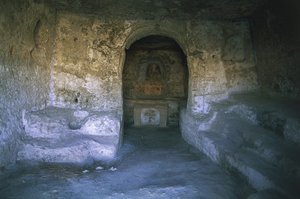 Rovine di una chiesa, Chiesa Rupestre, Matera, Basilicata, Italia da Benjamin Baud
