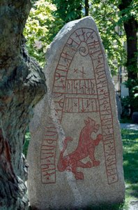 Pietra runica, Lund, Svezia. Civiltà vichinga
