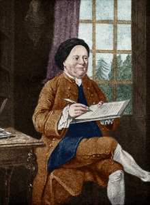 Samuel Richardson, ritratto. Autore inglese 19 agosto 1689 - 4 luglio 1761. di Mason Chamberlin da Unbekannt
