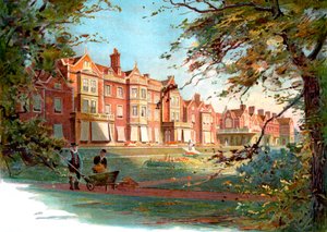 Sandringham House - illustrazione della fine del XIX secolo da Unbekannter Künstler