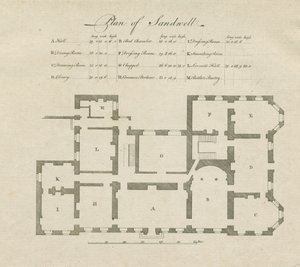 Sandwell Park - Pianta della sala da Unbekannt
